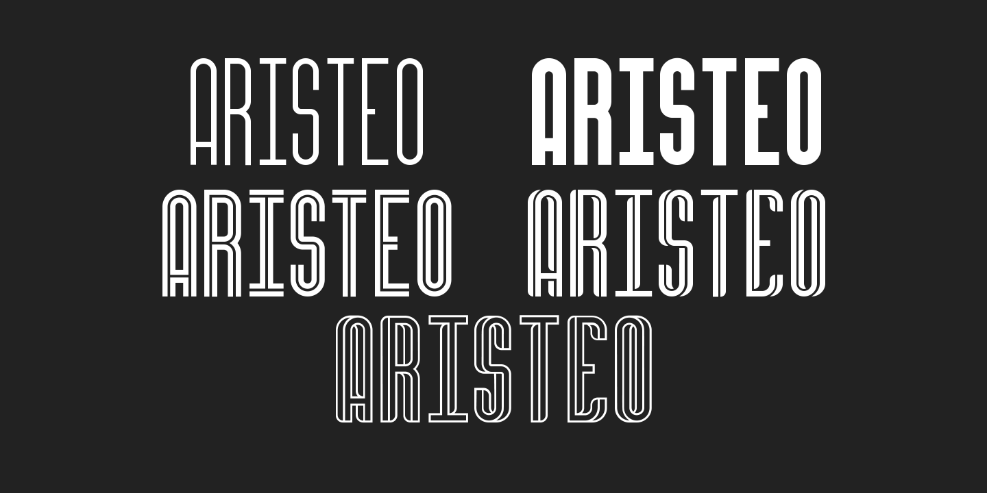 Beispiel einer Aristeo Bold 2-Schriftart